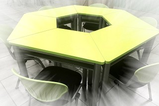 群組桌討論桌梯形桌